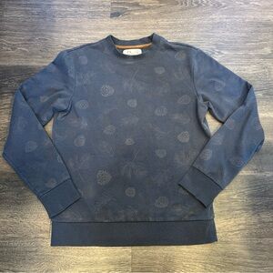 RESERVED OUTDOOR Medium Pullover Sweater  Pinecones Soft Dark Grey Christmas